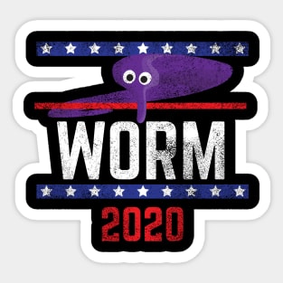 Magic Worm On A String Meme Purple Worm 2020 for President Sticker